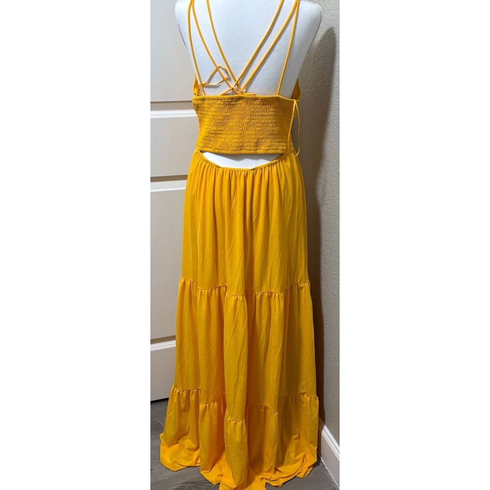 Skylar Rose Marigold tiered maxi dress NWT M - Picture 5 of 8